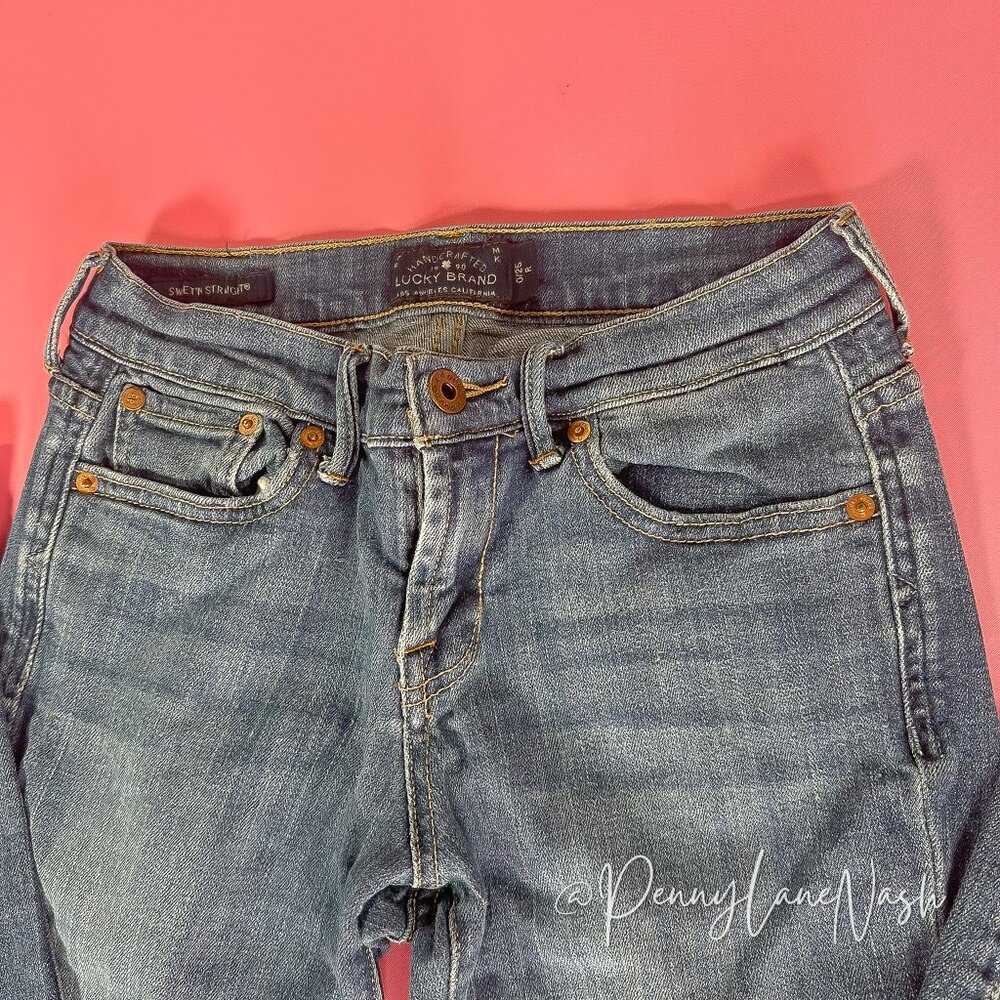 Lucky Brand Mid Rise Sweet n' Straight Jeans Tanzanite Blue - Picture 5 of 14